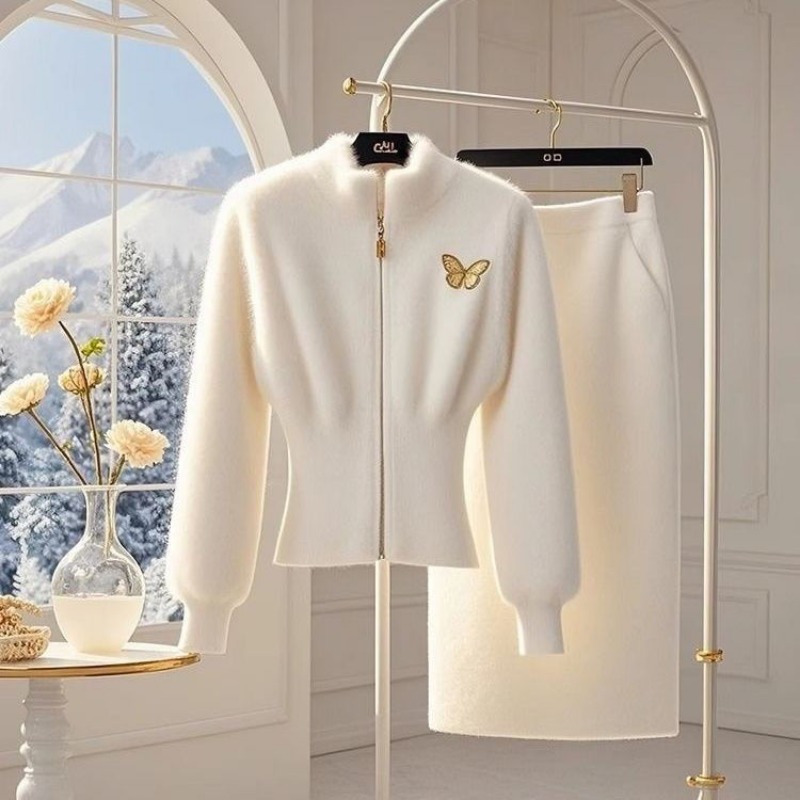 Embroidery Uniform - Новый роскошный элитный шерстяной вязаный женский