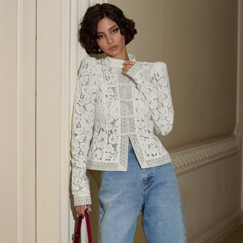 Linad Элегантные белые рубашки – обзор и цена Embroidery Uniform