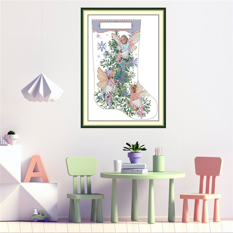 Набор для вышивания крестиком  – обзор и цена Embroidery Xmas Stocking