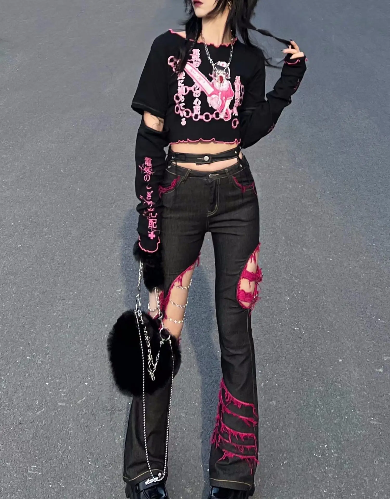 Японские черные джинсы в стиле – обзор и цена Embroidery Jeans Sakura