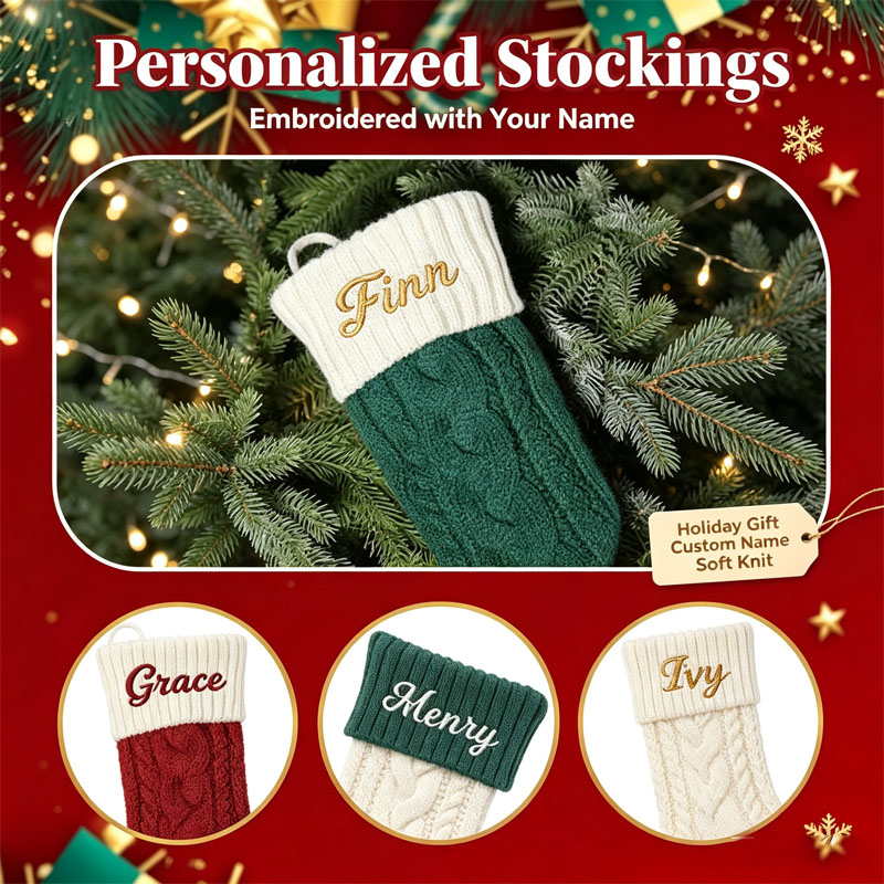 Рождественские носки с вышивко – обзор и цена Embroidery Xmas Stocking